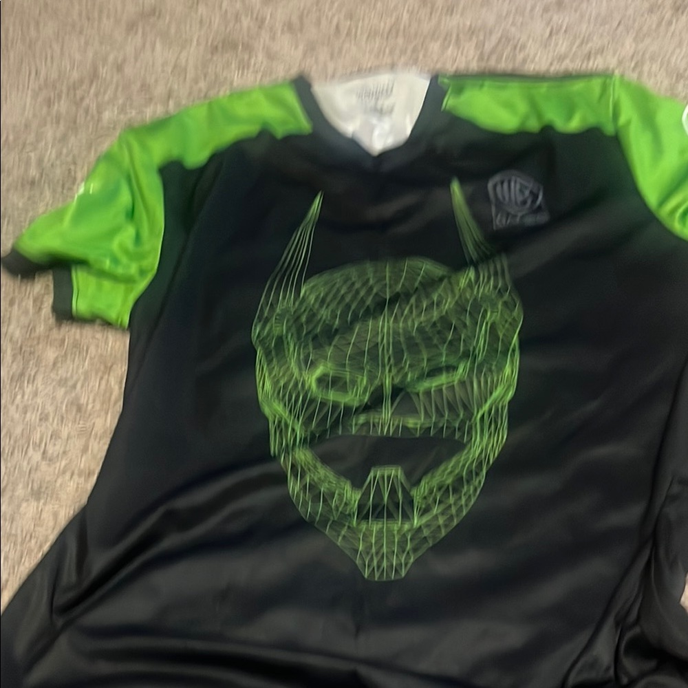 Not Rated Black and Green Performance Jersey